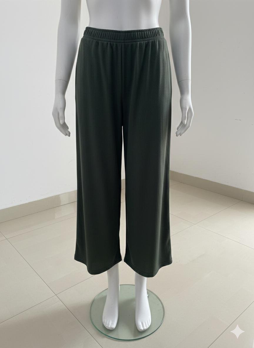 WhatsApp Image 2026-01-08 at 2.55.39 PM(1) Palazzo Pant 3/4th ash - Image 1