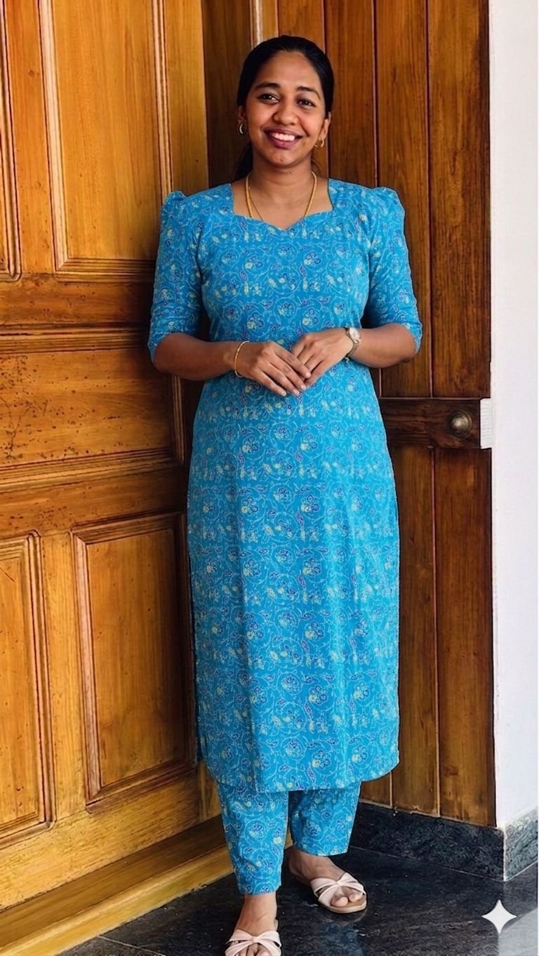 WhatsApp Image 2026-04-03 at 5.25.11 PM Slitted Top Plus Bottom Blue - Image 1