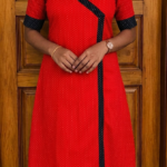 A Line Kurthi red