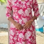 Slitted Top With Collar Magenta