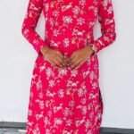 Slitted Top With FullSleeve Pink