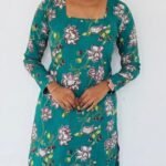 Slitted Top With FullSleeve Light Green