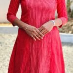 Princess Cut Kurthi red//