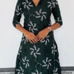 A Line Kurthi green
