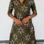 A Line Kurthi olive green