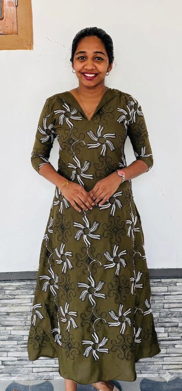 WhatsApp Image 2026-03-13 at 12.59.13 PM A Line Kurthi olive green - Image 1