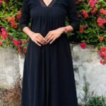 Georgette Kurthi Black