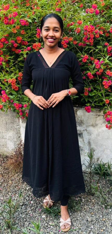 Georgette Kurthi Black