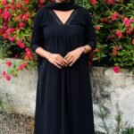Georgette Kurthi With Duppatta Black