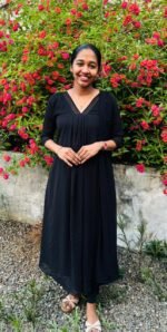 Georgette Kurthi With Duppatta Black - Image 2