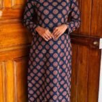 Slitted Top With FullSleeve -Blue