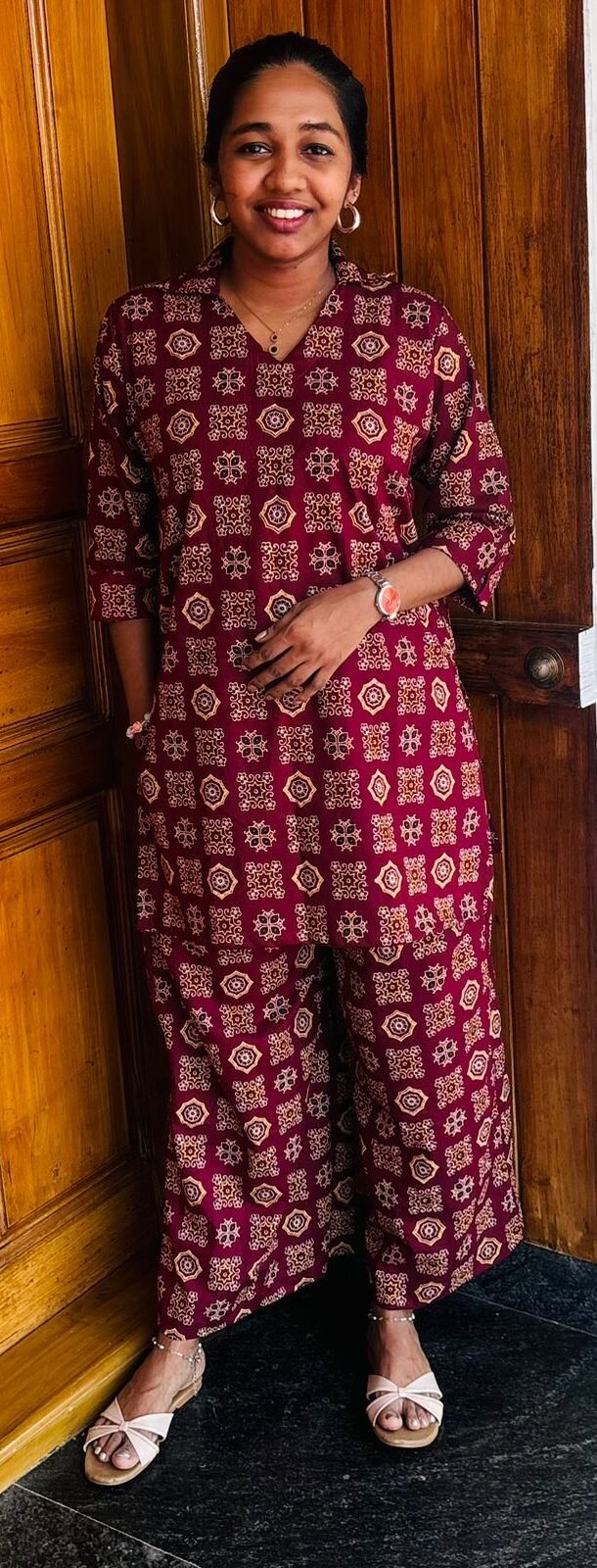 WhatsApp Image 2026-04-13 at 12.32.38 PM Cordset Maroon - Image 1