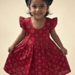 Kids Frock red-flower