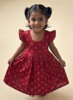 Kids Frock red-flower