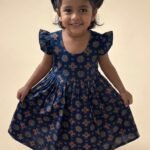 Kids Frock blue (flower)