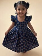 Kids Frock blue (flower)