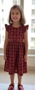 Kids Frock maroon S