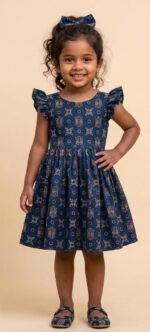 Kids Frock blue-O