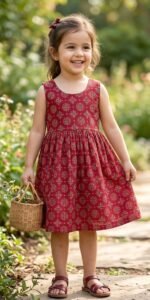 Kids Frock red-o{}