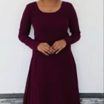 A Line Georgette Kurthi-vine