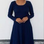 A Line Georgette Kurthi-blue