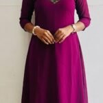 A Line Georgette Kurthi-vine
