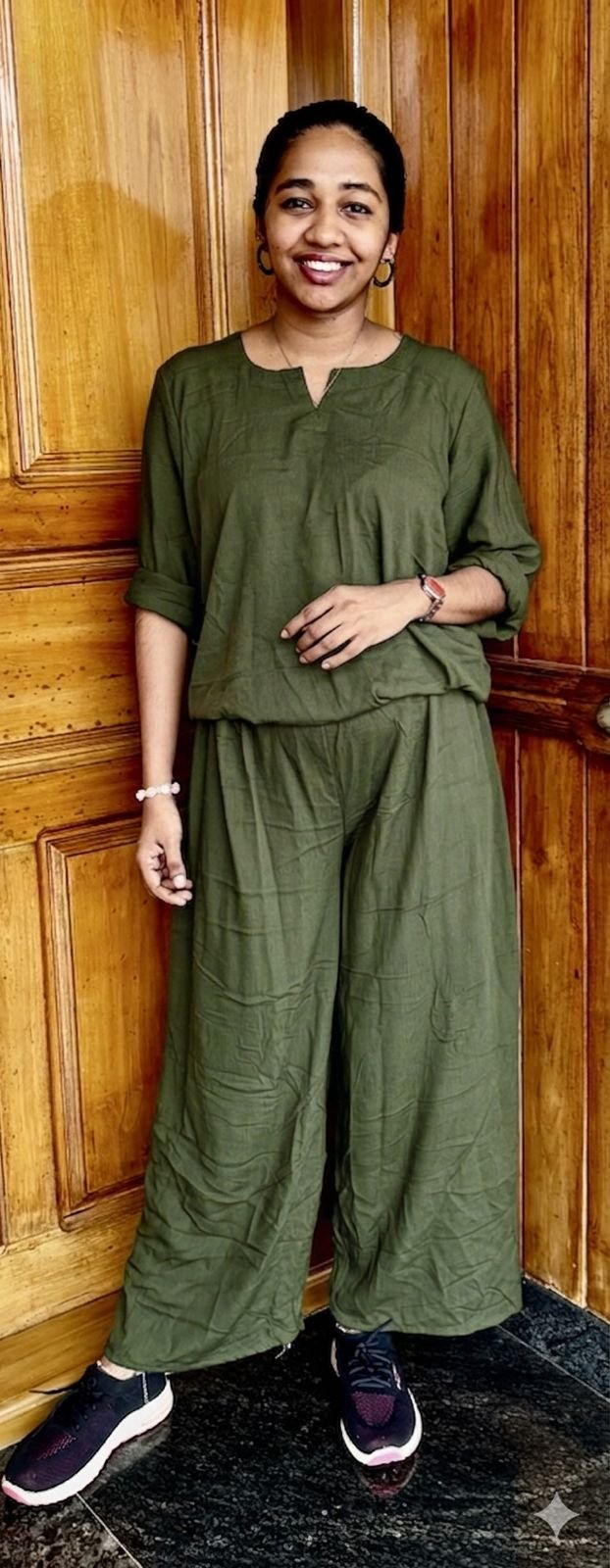 WhatsApp Image 2026-04-19 at 10.42.49 AM Cordset Maroon-Olive Green - Image 1