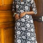 Georgette Slitted Top Plus Bottom-black