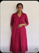 A Line Kurthi maroon 0