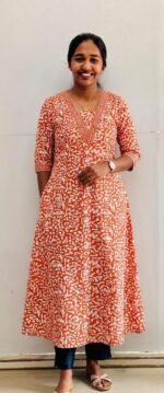 A Line Kurthi-Red