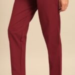Twin Birds Cotton Pant-Mehandi Maroon