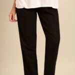Twin Birds Cotton Pant-Black