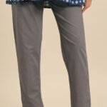 Twin Birds Cotton Pant-Grey