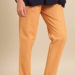 Twin Birds Cotton Pant-Honey Mustard