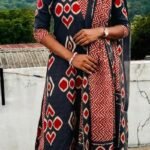 Slitted Top Plus Bottom With Duppatta-Black