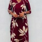 Slitted Top Plus Bottom-Maroon