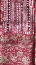 Slitted Top Plus Bottom With Duppatta Pink - Image 2