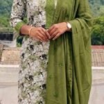 georgette slited top, bottom dupatta
