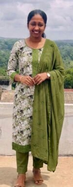 georgette slited top, bottom dupatta