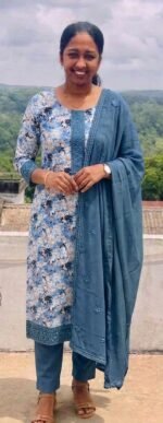 georgette slited top bottom dupatta