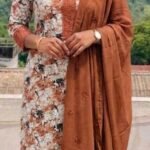 georgette slited top bottom dupatta