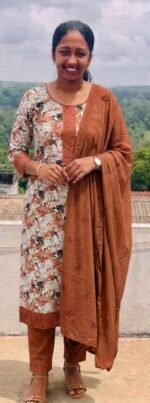 georgette slited top bottom dupatta