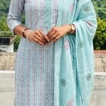Slitted Top Plus Bottom With Duppatta