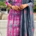 slited top, bottom, dupatta with lining
