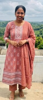 Slitted Top Plus Bottom With Duppatta