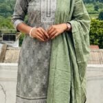 Slitted Top Plus Bottom With Duppatta