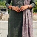 Slitted Top Plus Bottom With Duppatta