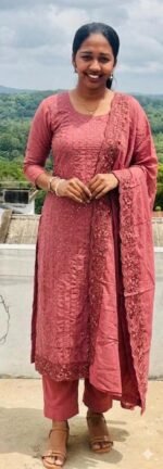 Slitted Top Plus Bottom With Duppatta
