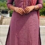 Slitted Top Plus Bottom With Duppatta