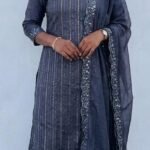 Slitted Top Plus Bottom With Duppatta